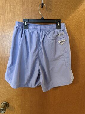 Columbia PFG Backcast 5.5" Light Blue Omni-Shade swim trunks Water Shorts Mens M